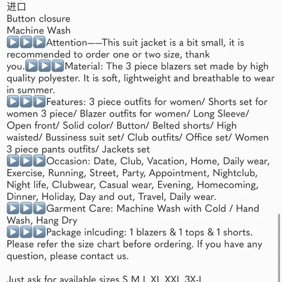 Sexy Bussiness Outfits 3 Piece Open Front Button Blazers + CropTops+Belted Short - Picture 5 of 5